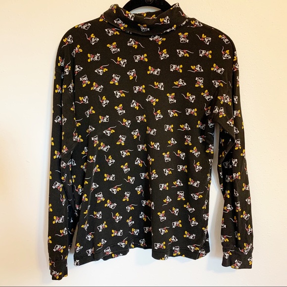 Mickey & Co. Tops - Vintage❤️Disney Mickey Mouse Print Mock Neck Top